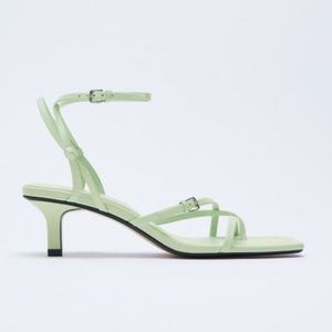 NEW leather heels 7.5 Zara